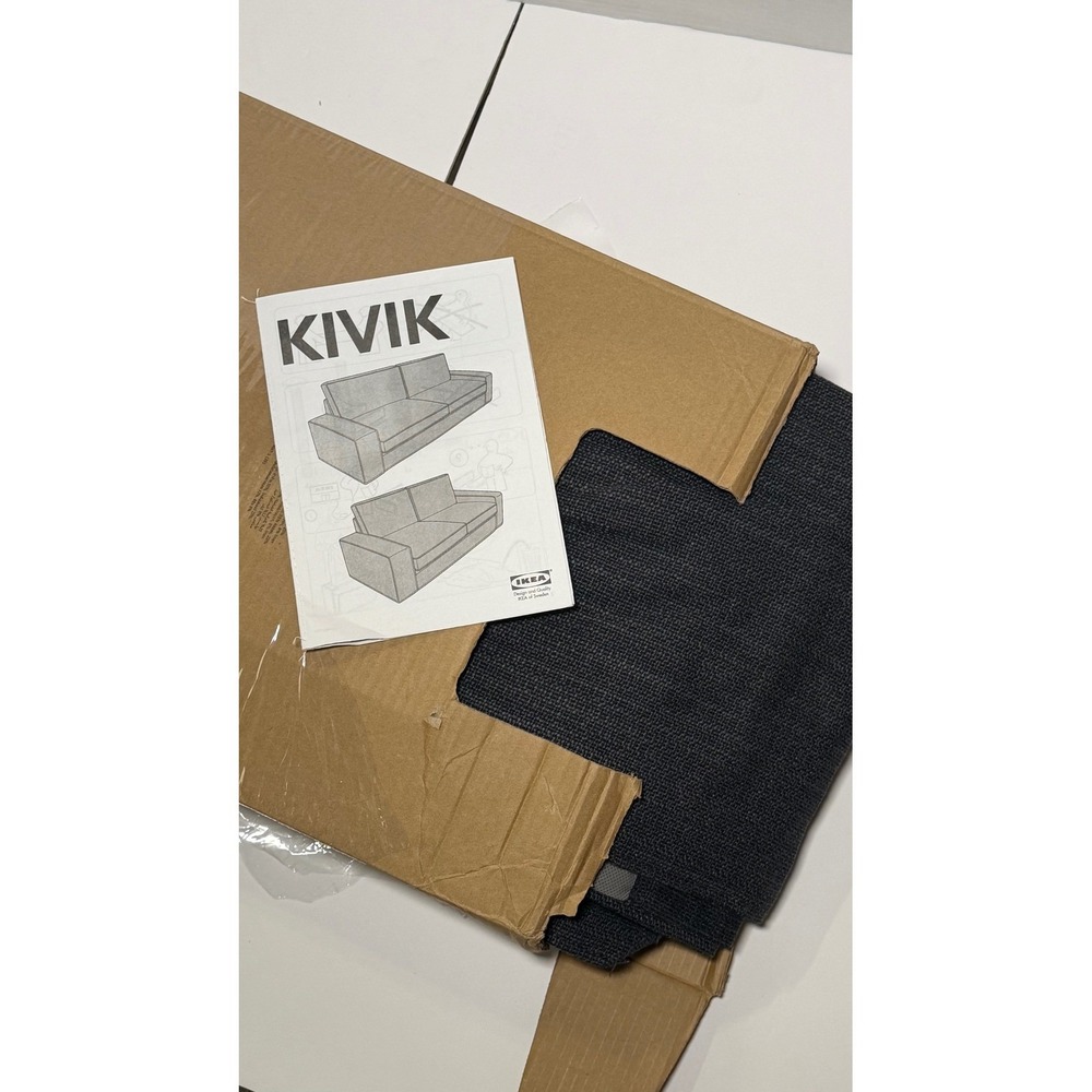 IKEA KIVIK 3-Seat Sofa Cover Hillared Anthracite Dark Gray 603.489.17